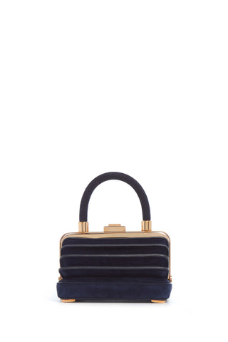 Mini Diana Bag in Navy Suede