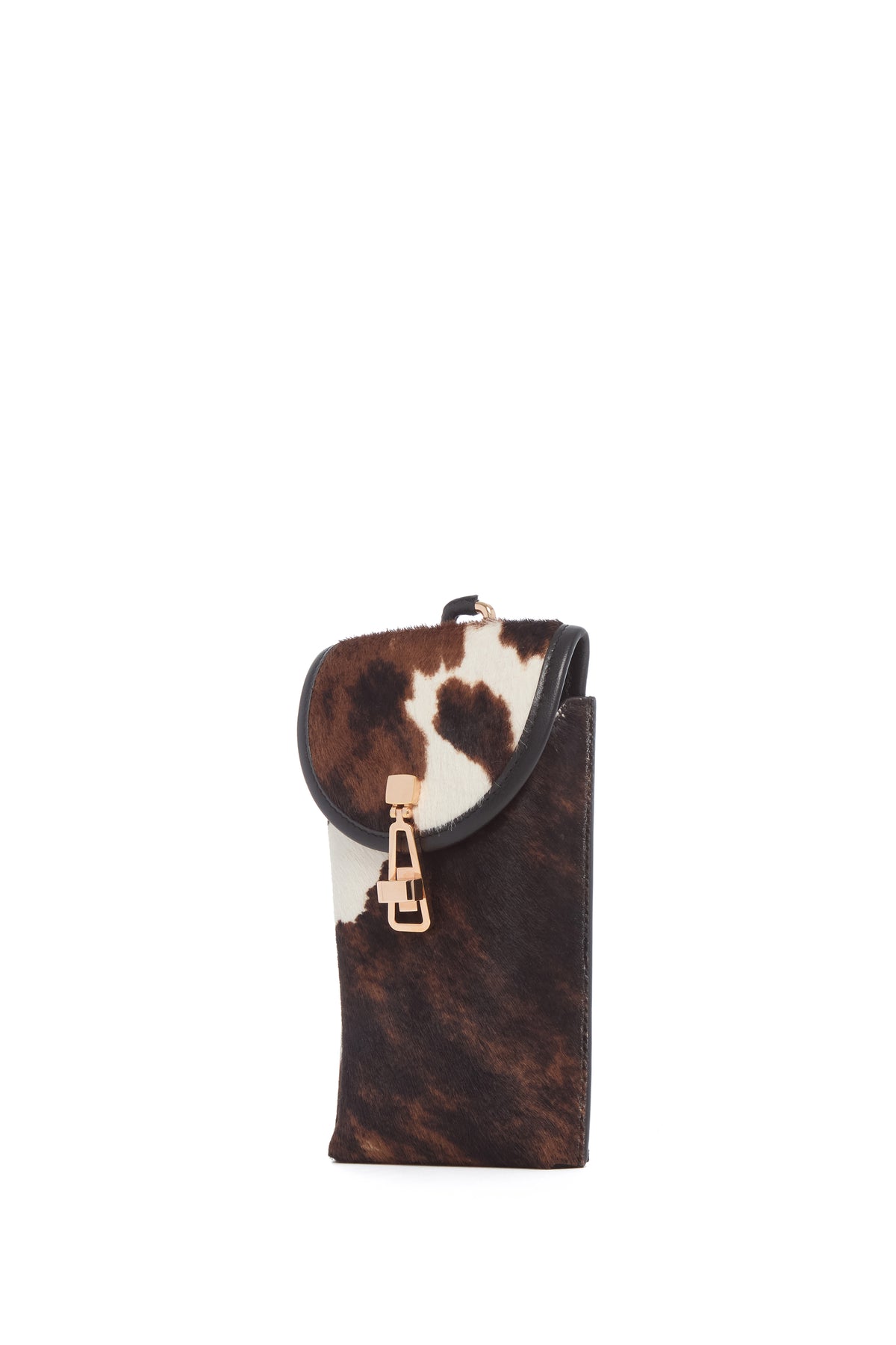 Sunglasses Pouch in Ivory Cognac Multi Pony Hair