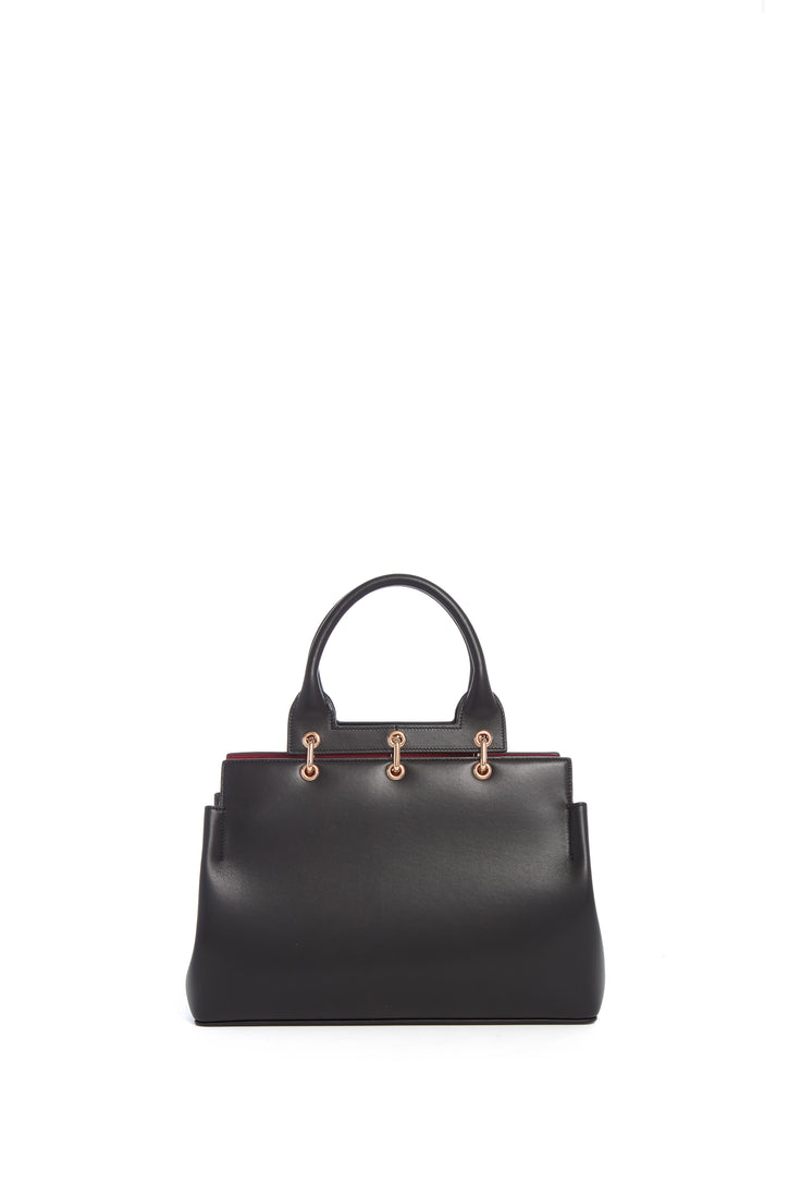 Small Amethyst Bag in Black Nappa Leather