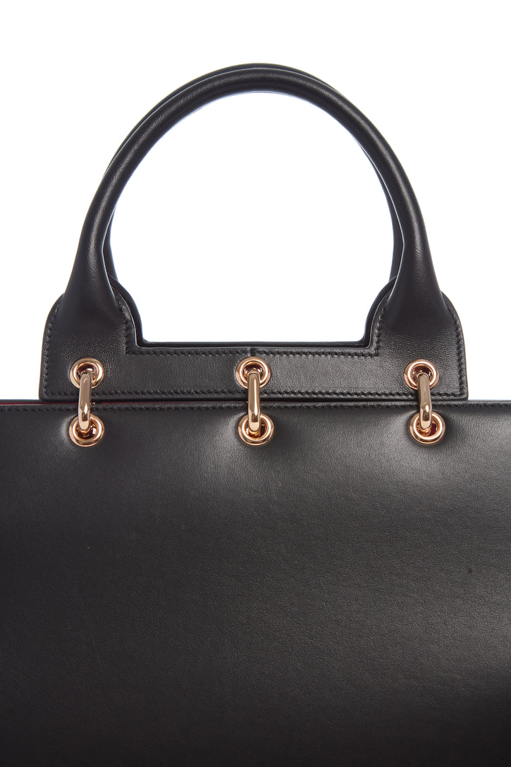 Small Amethyst Bag in Black Nappa Leather