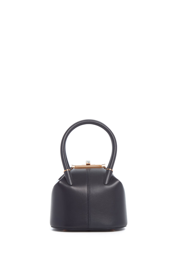 Mini Baez Bag in Navy Nappa Leather