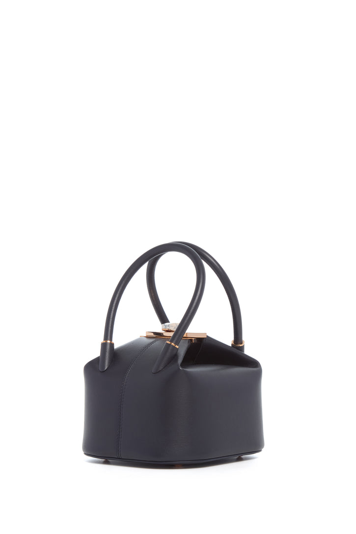 Mini Baez Bag in Navy Nappa Leather