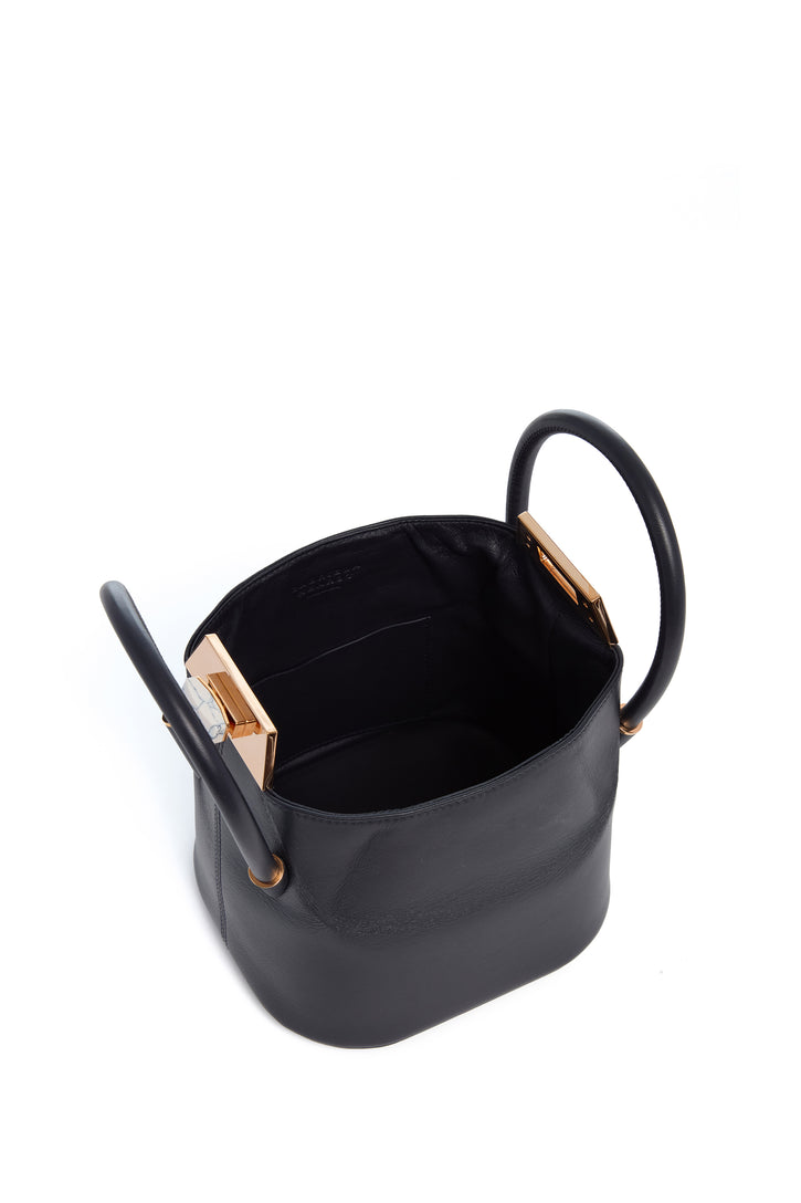Mini Baez Bag in Navy Nappa Leather