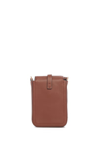 Phone Pouch in Cognac Nappa Leather