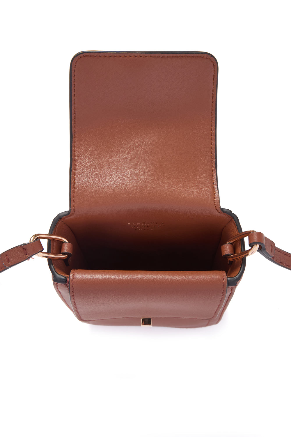 Phone Pouch in Cognac Nappa Leather