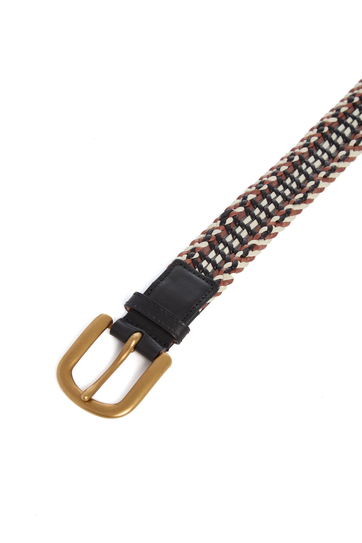 Sam Braided Belt Woven in Cognac Multi Leather
