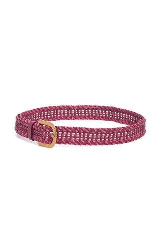 Sam Braided Belt in Fuchsia Multi Leather
