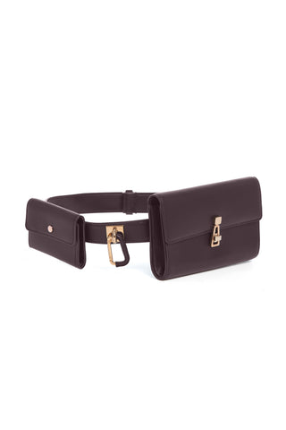 Tool Belt in Bordeaux Nappa Leather