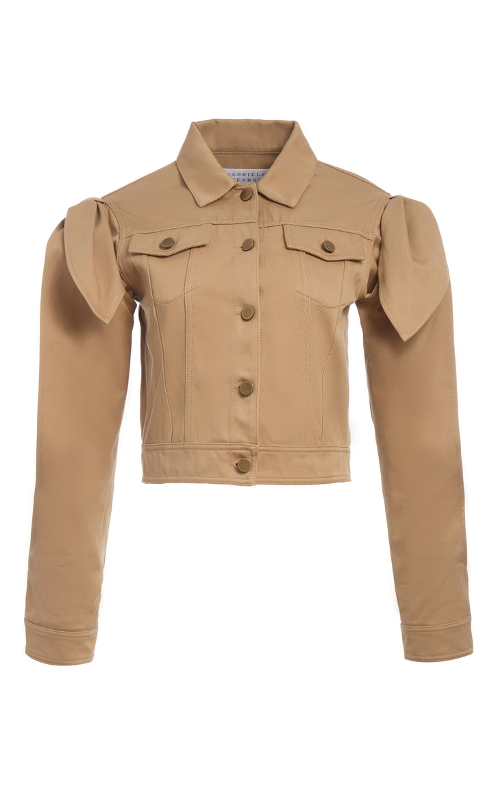 Briella Jacket in Camel Sea Island Cotton Twill