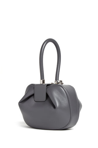 Charcoal Italian Nappa Leather Nina Bag - Side Angle View | Gabriela Hearst
