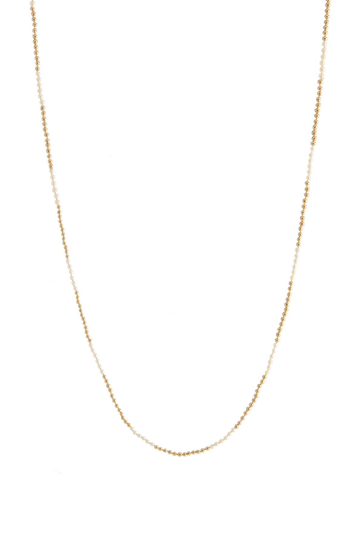 Mia Necklace in 18K Yellow Gold & Natural Saltwater Pearls