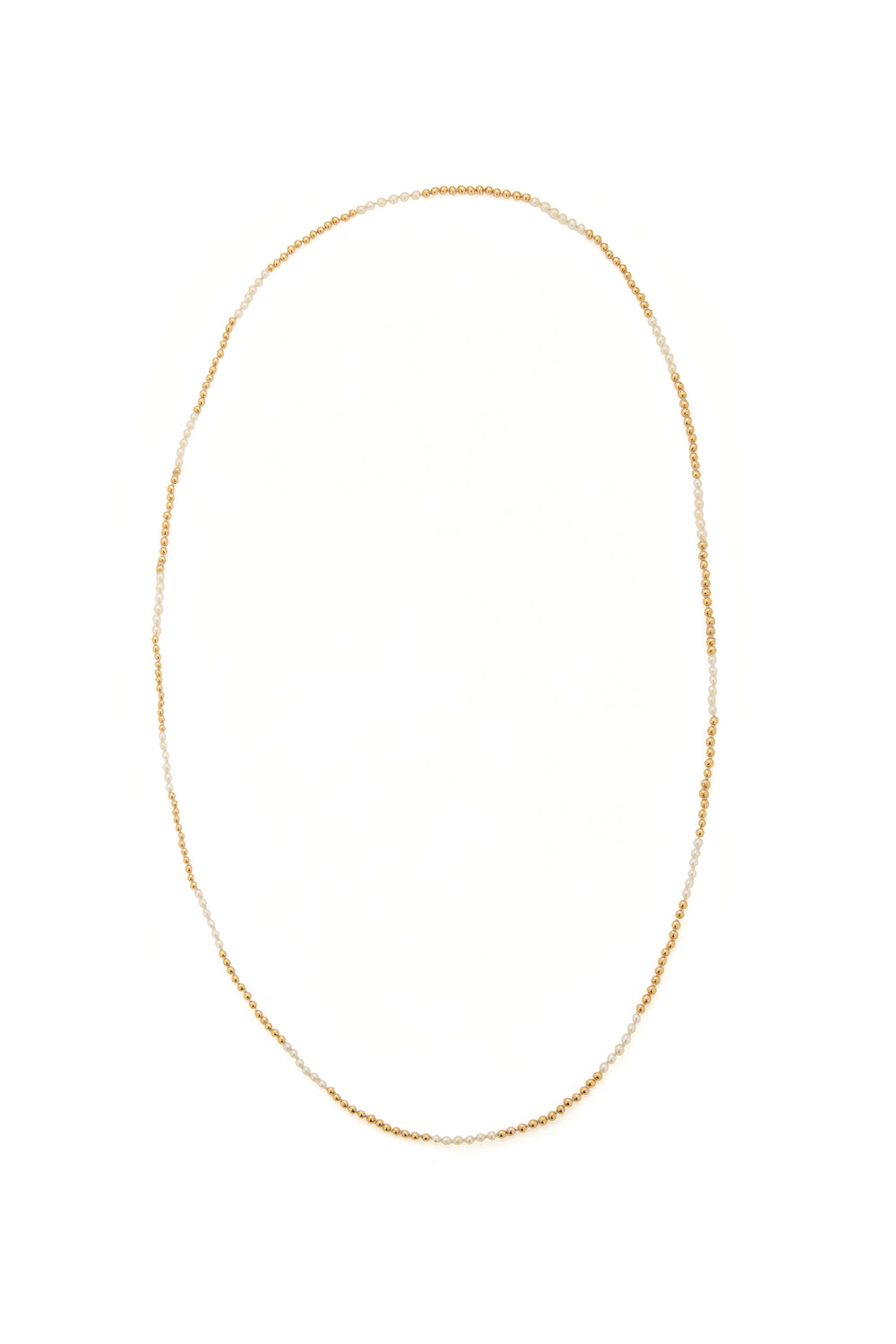 Mia Necklace in 18K Yellow Gold & Natural Saltwater Pearls