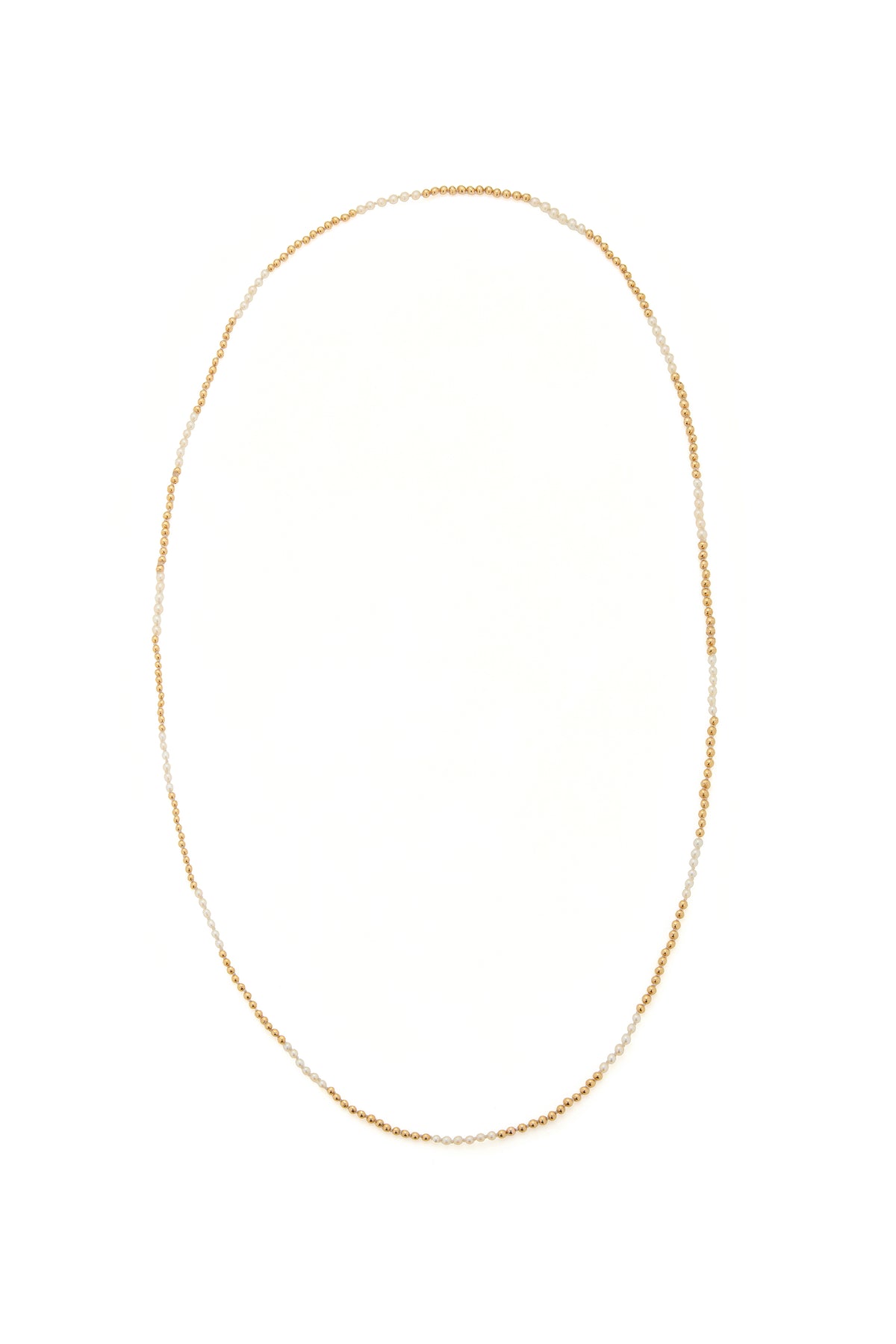 Mia Necklace in 18K Yellow Gold & Natural Saltwater Pearls