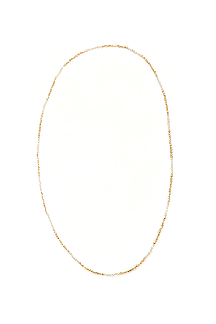 Mia Necklace in 18K Yellow Gold & Natural Saltwater Pearls