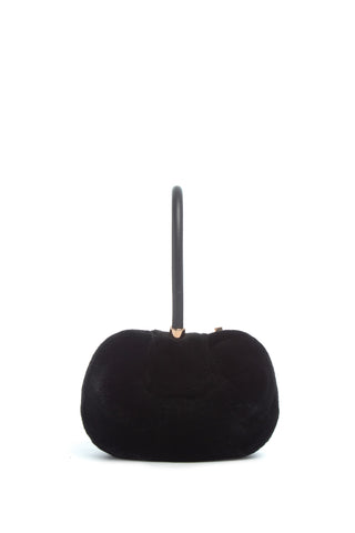 Demi Bag in Black Recycled Mink Fur