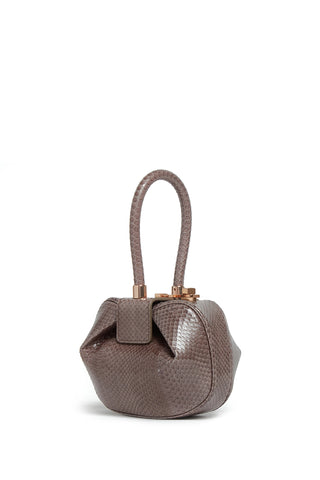 Charcoal Snakeskin Demi Bag - Three Quarter View | Gabriela Hearst