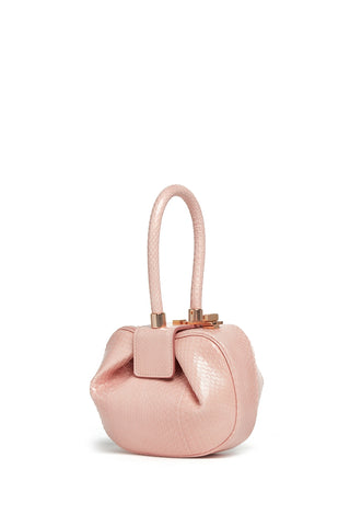 Pink Snakeskin Demi Bag - Side View with Rose Gold Hardware | Gabriela Hearst