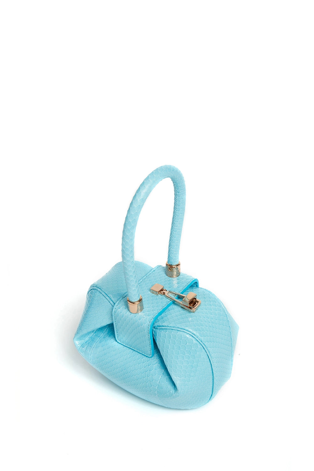 Gabriela Hearst Demi Bag in Pale Blue Snakeskin Pale Blue Os Handbag