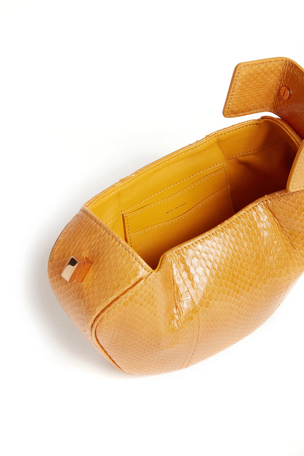 Demi Bag in Saffron Snakeskin