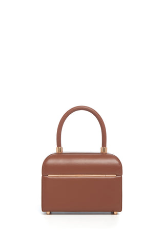 Cognac Nappa Leather Patsy Top Handle Bag - Back View | Gabriela Hearst