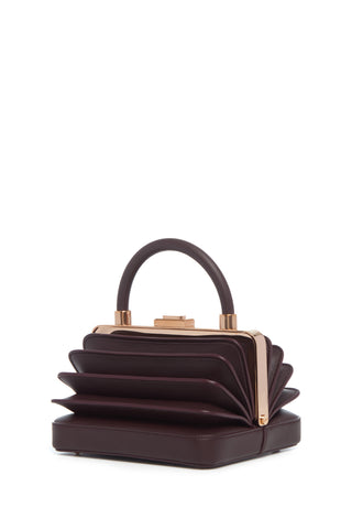 Bordeaux Nappa Leather Diana Bag - Side Accordion View | Gabriela Hearst