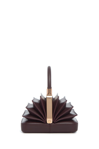 Bordeaux Nappa Leather Diana Bag - Full Expansion Bellows View | Gabriela Hearst
