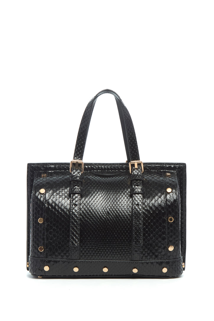 Dottor G Bag in Black Snakeskin