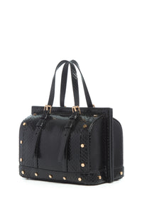 Doctor G Bag in Black Snakeskin