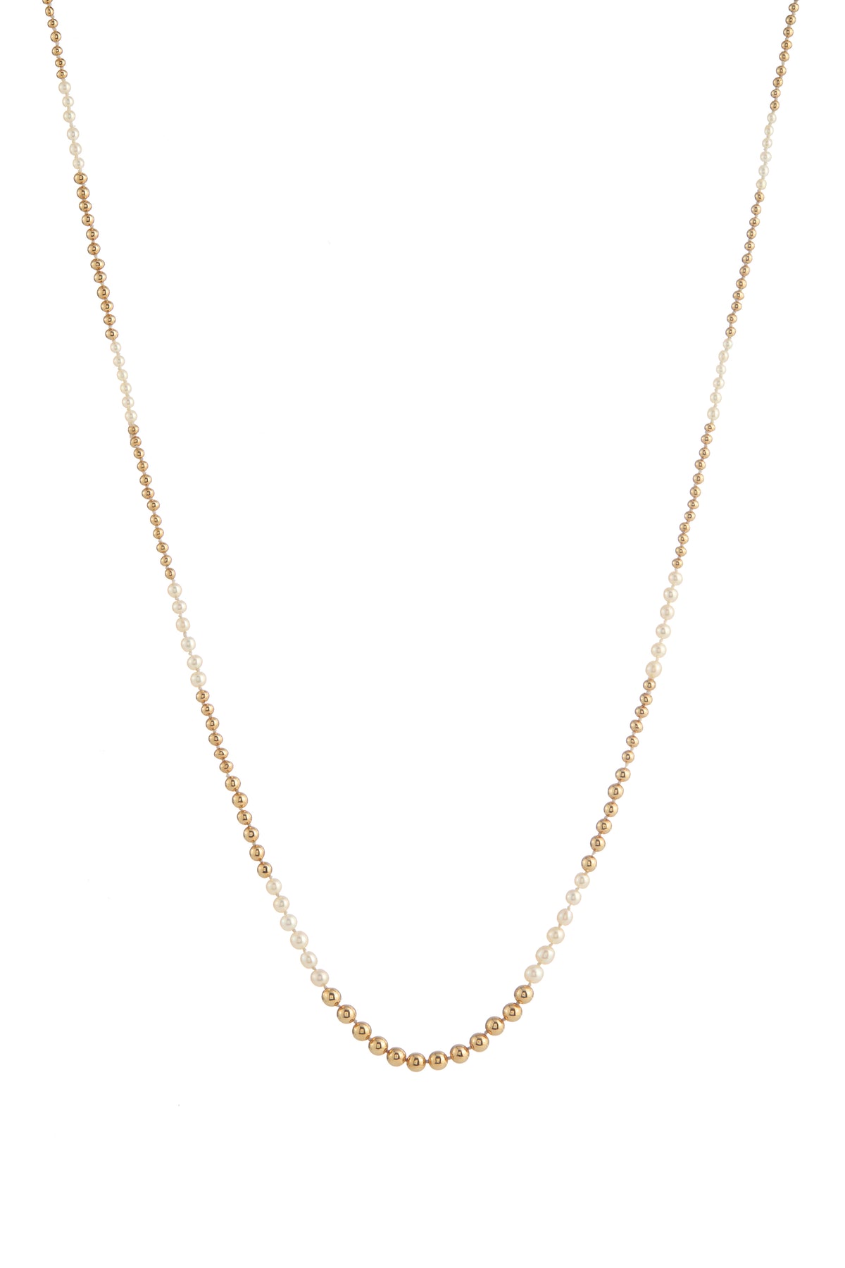 Olivia Necklace in 18K Yellow Gold & Natural Saltwater Pearls