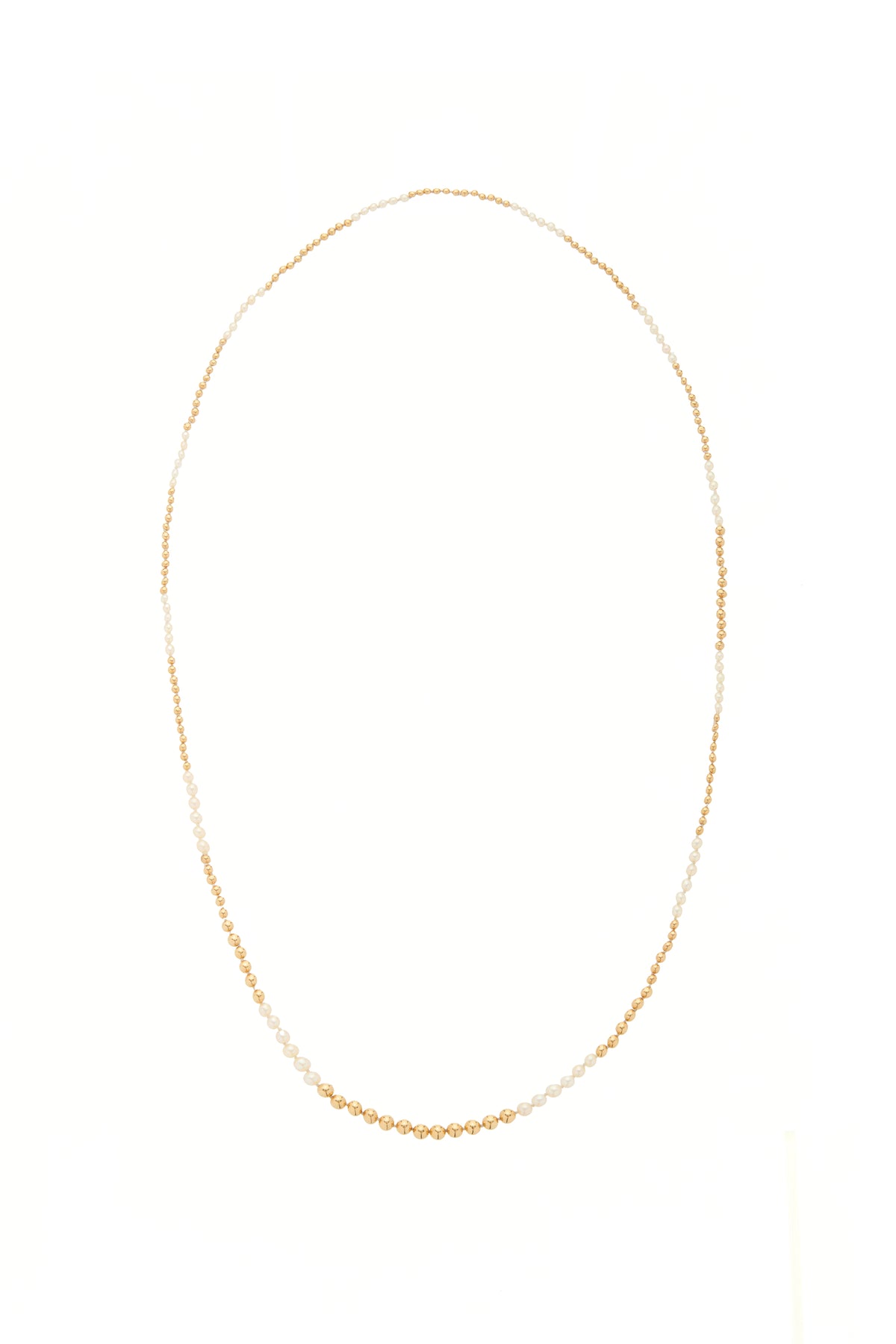 Olivia Necklace in 18K Yellow Gold & Natural Saltwater Pearls