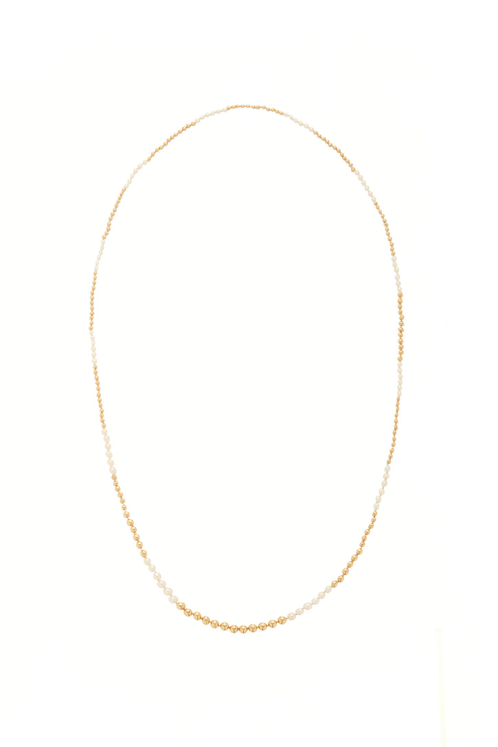 Olivia Necklace in 18K Yellow Gold & Natural Saltwater Pearls