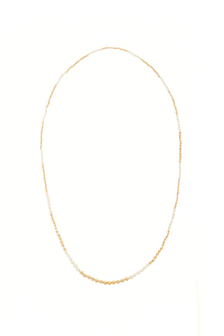 Olivia Necklace in 18K Yellow Gold & Natural Saltwater Pearls
