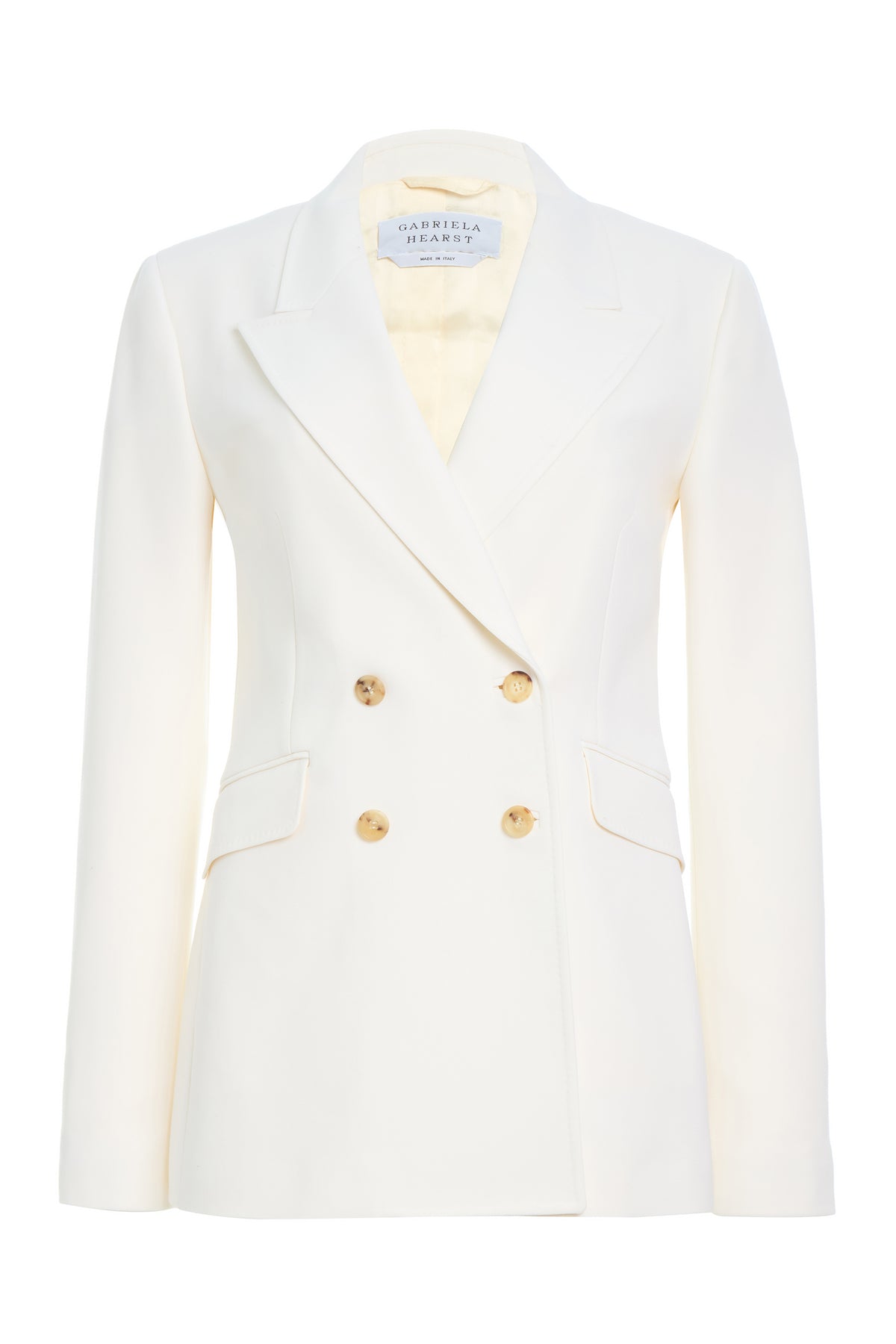 Angela Blazer in Ivory Sportswear Wool