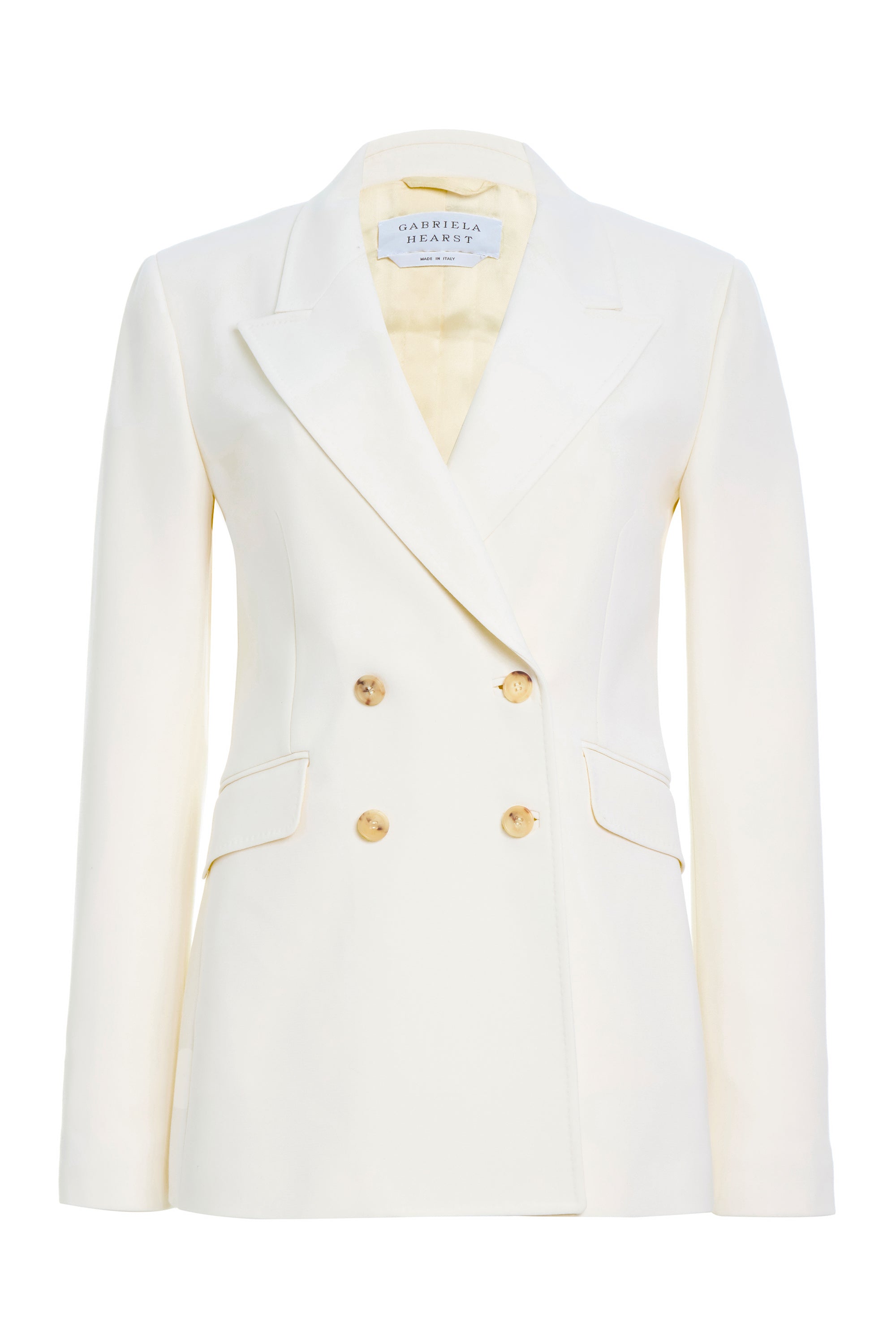 Angela Blazer in Ivory Sportswear Wool – Gabriela Hearst