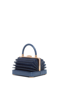 Small Diana Bag in Navy Snakeskin