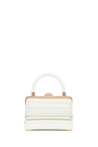 Small Diana Bag in White Snakeskin