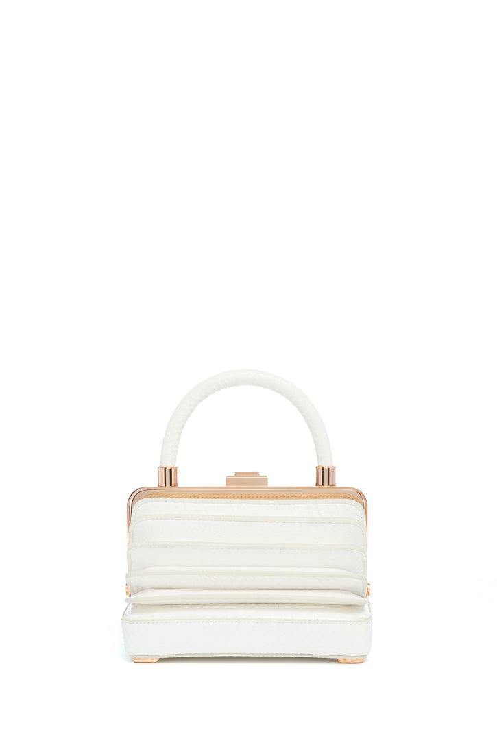 Small Diana Bag in Ivory Snakeskin