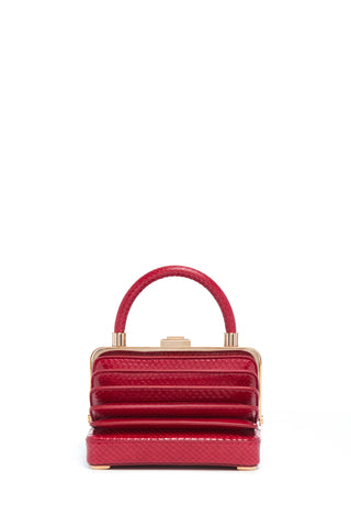 Red Snakeskin Small Diana Bag - Front View | Gabriela Hearst