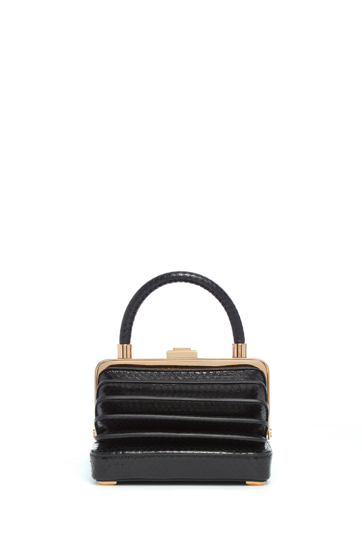 Small Diana Bag in Black Snakeskin