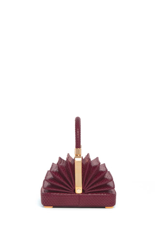 Bordeaux Snakeskin Small Diana Bag - Extended View | Gabriela Hearst