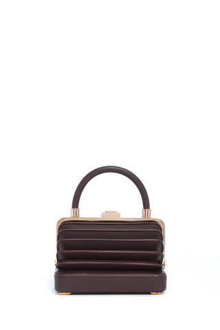 Bordeaux Nappa Leather Small Diana Bag - Front View | Gabriela Hearst