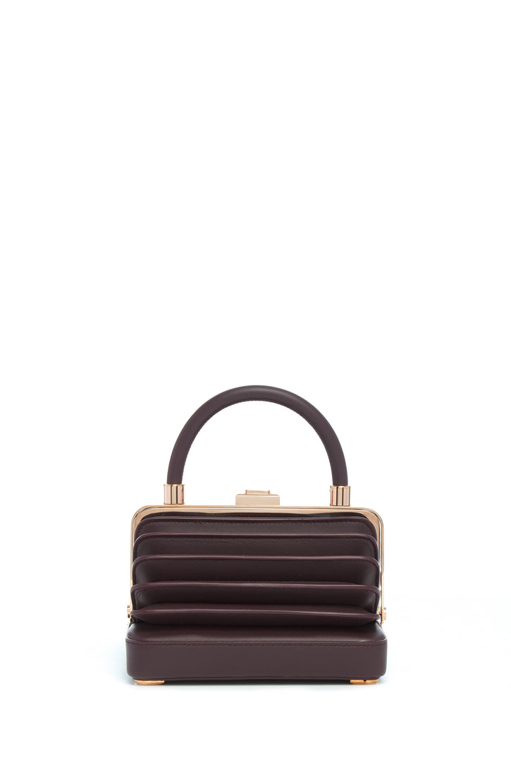 Small Diana Bag in Bordeaux Nappa Leather