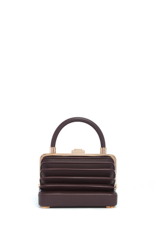 Small Diana Bag in Bordeaux Nappa Leather