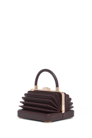 Bordeaux Nappa Leather Small Diana Bag - Side Angle View | Gabriela Hearst