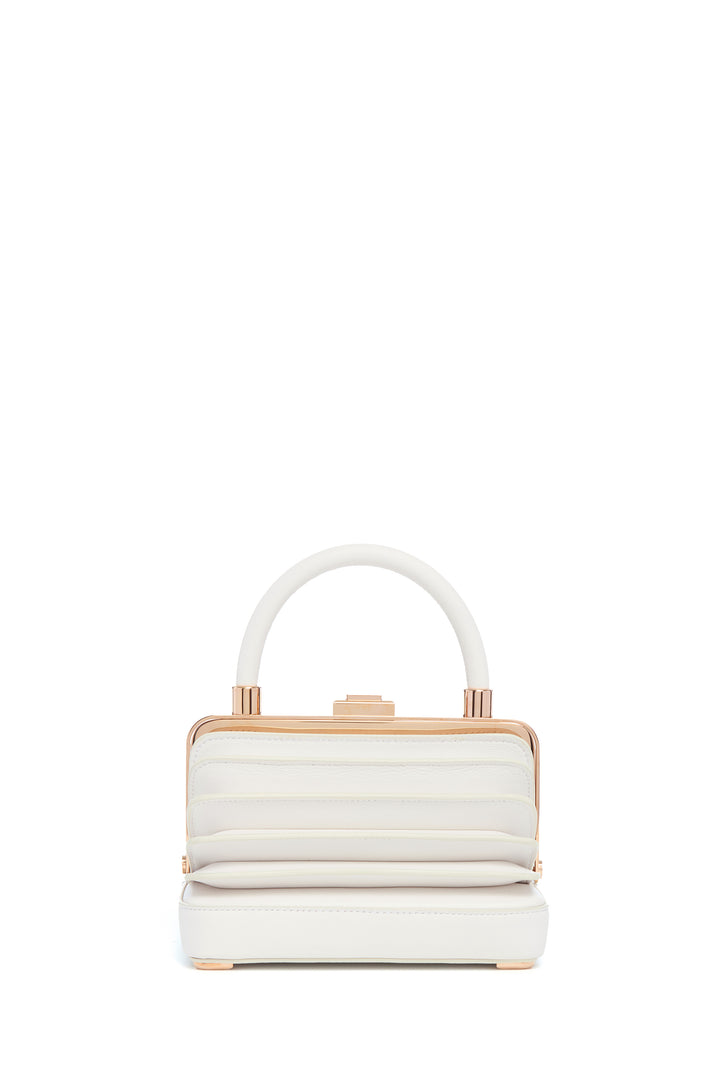 Small Diana Bag in Ivory Nappa Leather