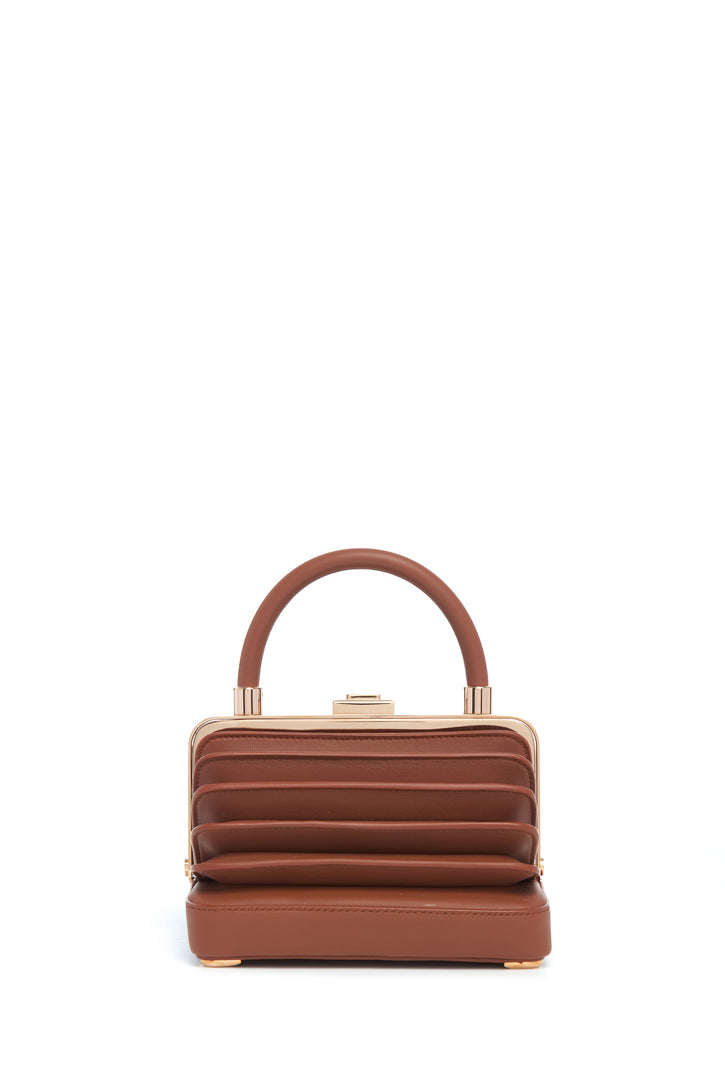 Small Diana Bag in Cognac Nappa Leather