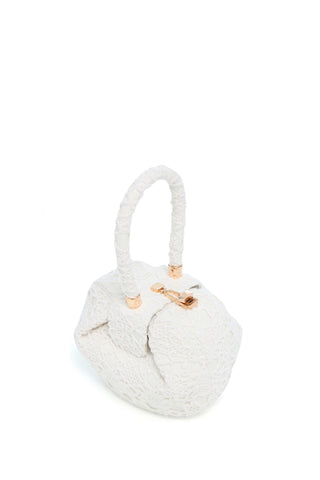 Ivory Cashmere Demi Bag - Profile View | Gabriela Hearst