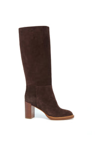 Bocca Tall Boot in Chocolate Suede