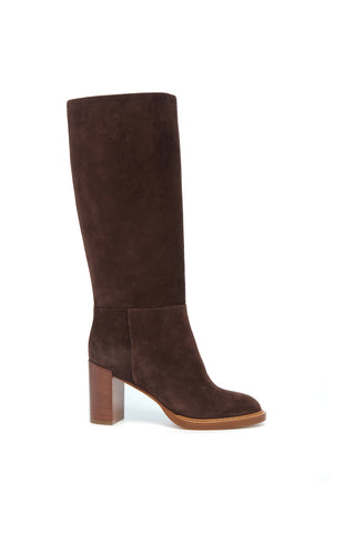 Bocca Tall Boot in Chocolate Suede