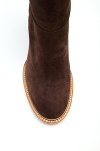 Bocca Tall Boot in Chocolate Suede